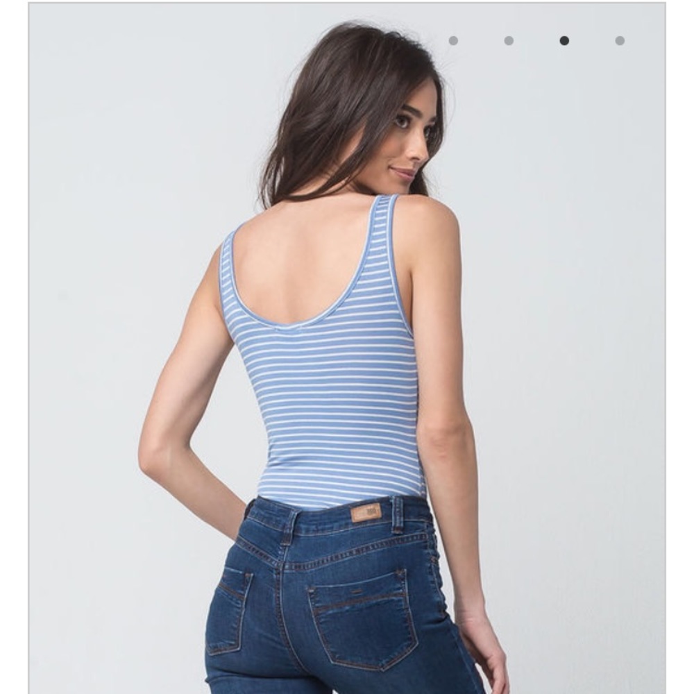 FULL TILT Striped Womens Bodysuit - Picture 4 of 7